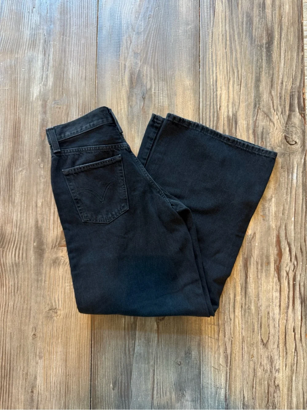 Women’s Levi’s ‘94 Baggy Wide Leg Jeans NWT Black 27x31 100% Cotton - Picture 7 of 7